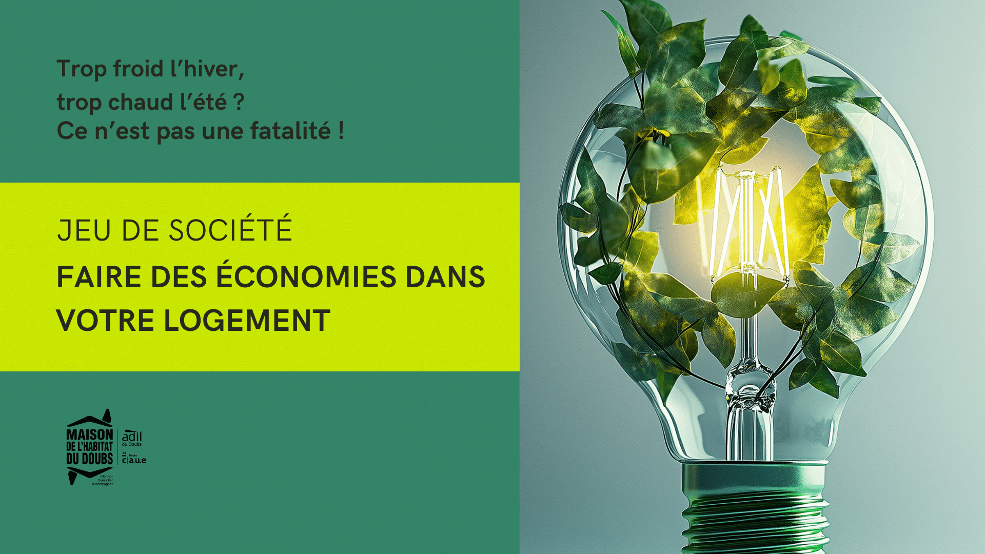Atelier écogestes de la Maison de l’habitat du Doubs autour d’un jeu pédagogique sur les économies d’électricité